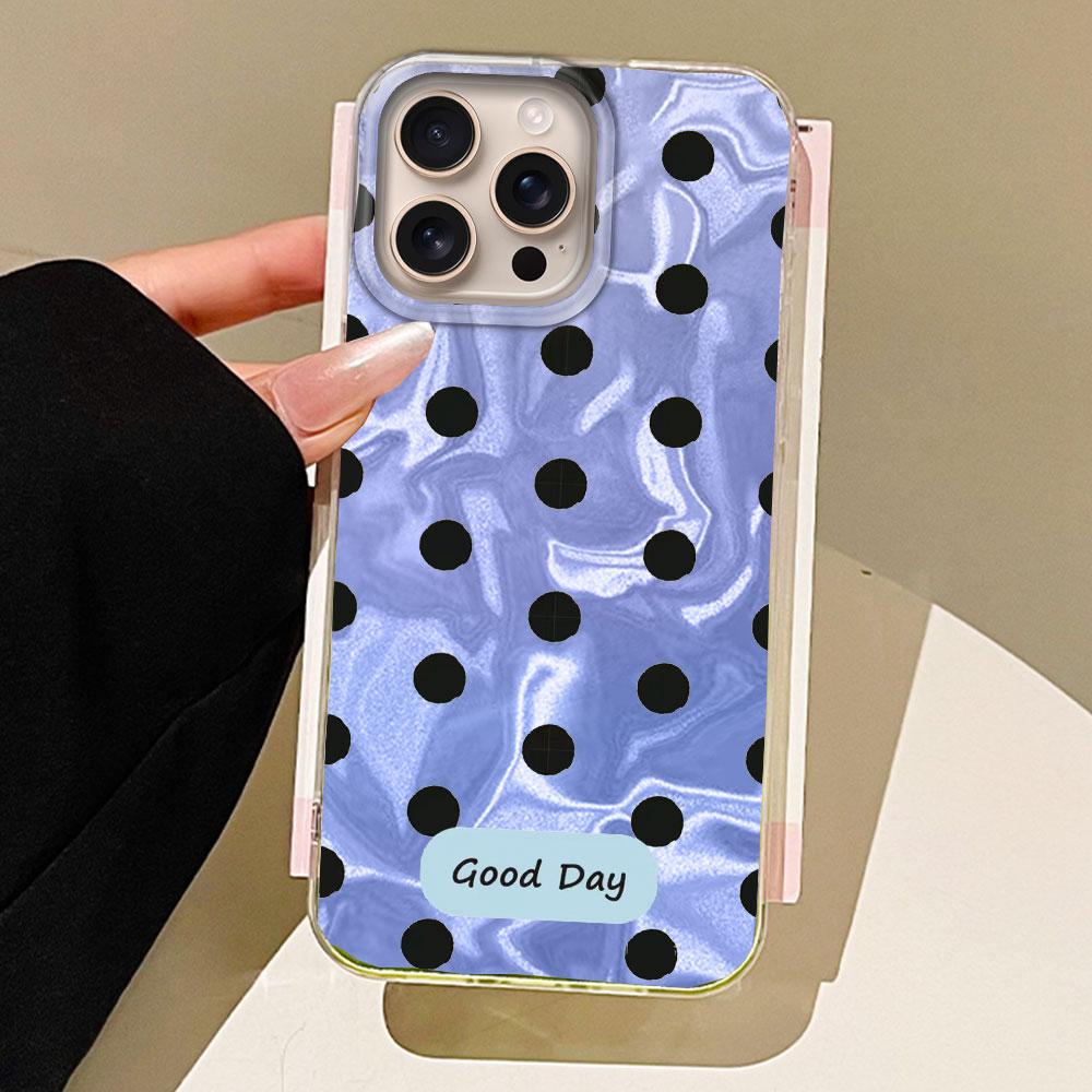 Colorful Classic Black Dots Phone Case for iphone 16 15 14 7 8 Plus 13 Pro Max X XS XR 7 SE 2022 Shell Silicone Back Bags Cover