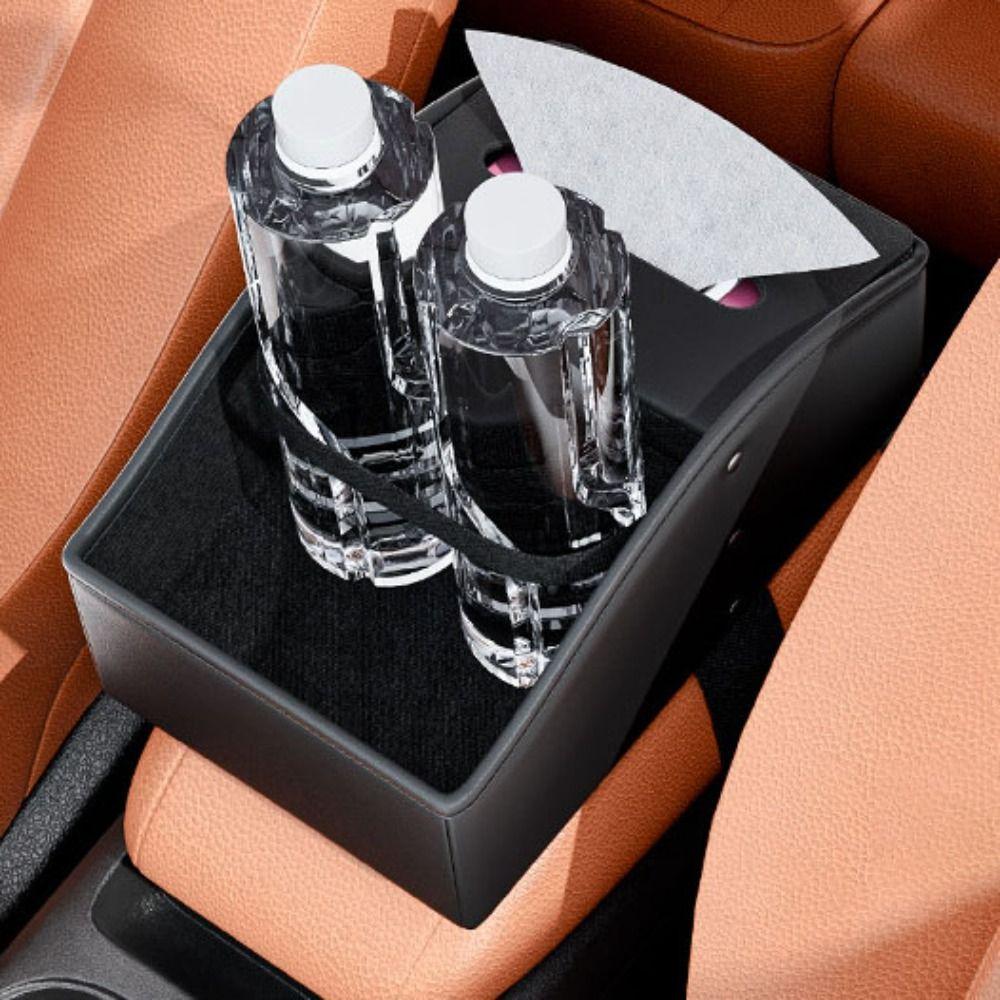 Universal Car Armrest Storage Box Multifunctional Water Cup Holder Car Tissue Box  Glasses