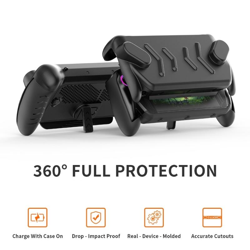 Gamepad Housing for ROG X Protective Cover Case Game Console Scratchproof Upper Bottom Shell with Kickstand