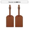 Customizable PU Leather Luggage Tag with Anti-Lost Feature and Airplane Design