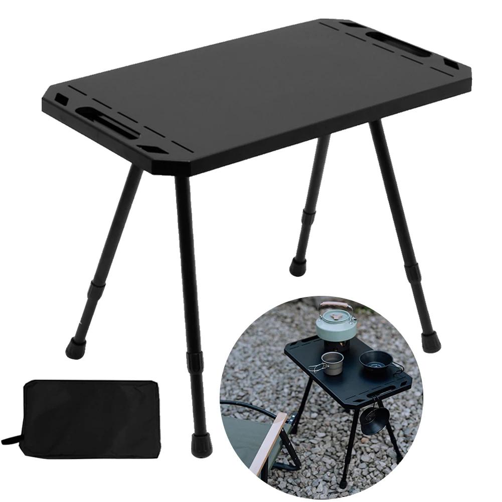 Outdoor Folding Camping Table Adjustable Height Beach Table Aluminium Alloy Tactical Table for Indoor Picnic   Hiking