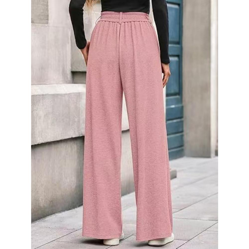 Evropské a americké podzimní a zimní ležérní kalhoty s širokými nohavicemi Volné rovné kalhoty Dojíždějící dámské oblečení