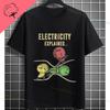 100 Cotton Funny Electrical Design Tshirt  Electrician For Unisex Crew Neck Short Sleeve Powerline Electricians Tee