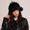 Tomato Plush Bucket Hat Fluffy Beanie Hat Personality Winter Fisherman Hat  Cycling