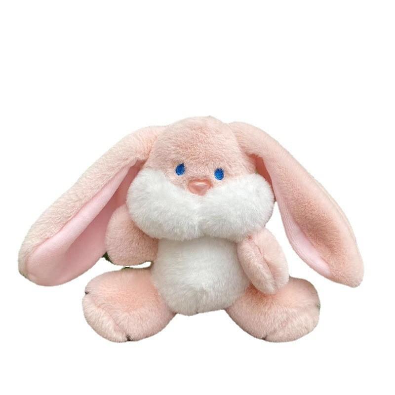 Plush Sweet Rabbit Keychain Colorful Cartoon Animal Stuffed Toy For Backpacks
