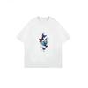 Butterfly Print T Shirt White Blue And Red Butterflies Design Casual Wear For Women Summer Outfit Fashion Top