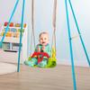 3 in 1 Detachable Kids Swing Seat with Safety Belt, Adjustable Rope for Indoor, Outdoor, Playground, Garden, Green