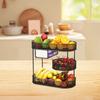 3-stufiger Obstkorb Wohnzimmer Obstschale Snack- und Süßigkeitenhalter Couchtisch