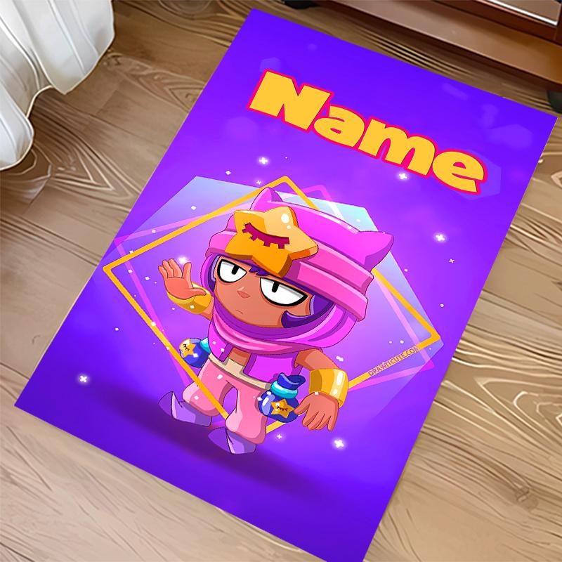 Custom Personalization Brawl Stars Print Area Rug - Soft, Washable Non-Slip Indoor Mat,Living Room,Home&Office Decorative Rug