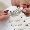 NO.8 4Pcs Diamonds Cross Lock Shoes Accessories Shoelaces Without Ties 8MM Width Elastic Laces Sneakers Kids Adult No Tie Shoelace