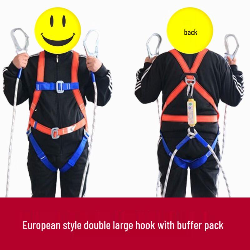 DAXTE Full Body Double Hook Adjustable Safety Harness