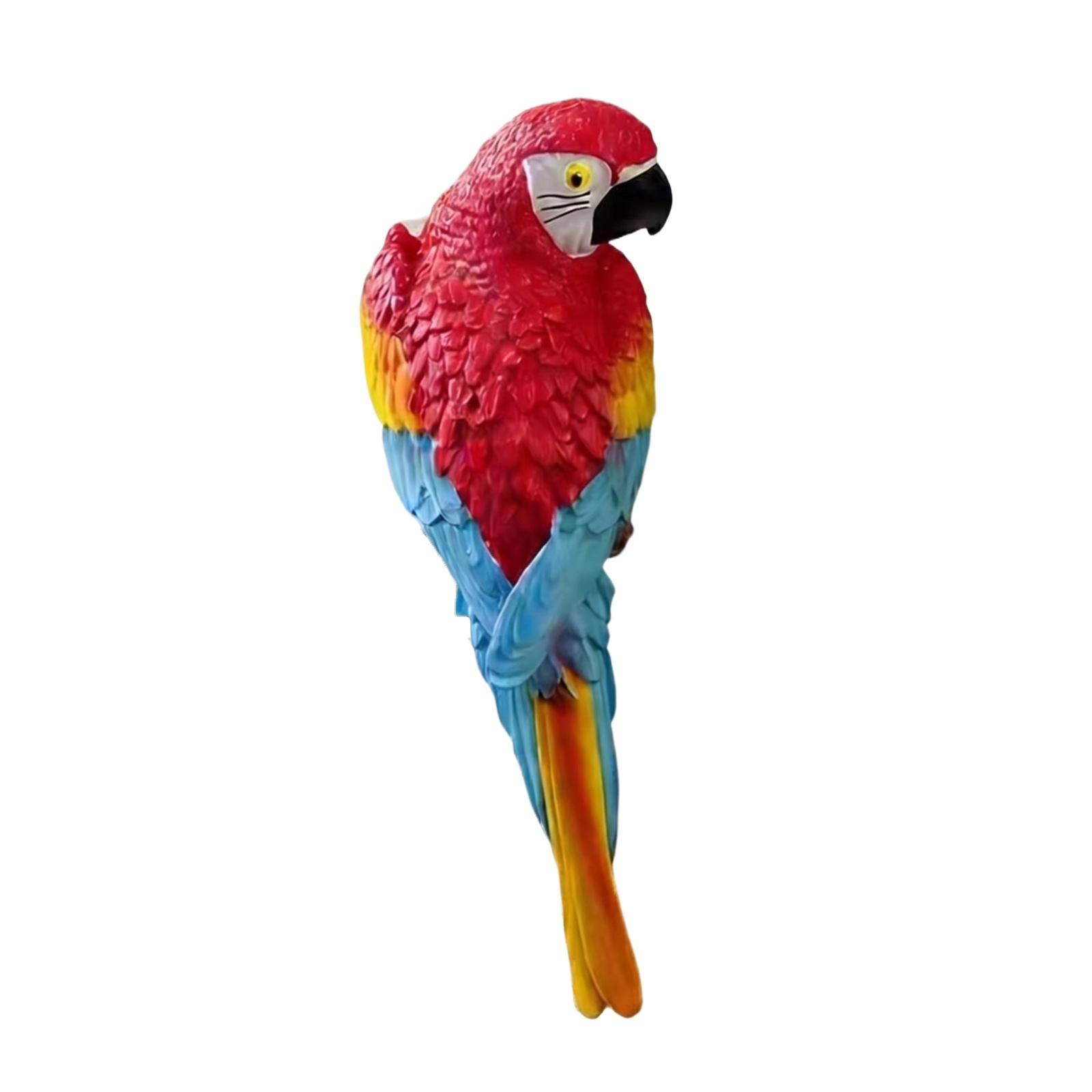 

Creative Realistic Parrot Tree Hanging Ornament Decorative Home Garden Accent Piece Lightweight Durable Design one size червоний