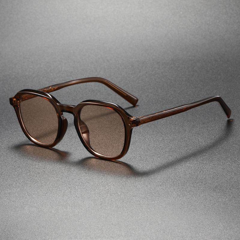 Retro Round TR90 Outdoor Sunglasses Men Women Classic Leopard Frame Sun Glasses Fashion Black Driving Male Female Goggles UV400