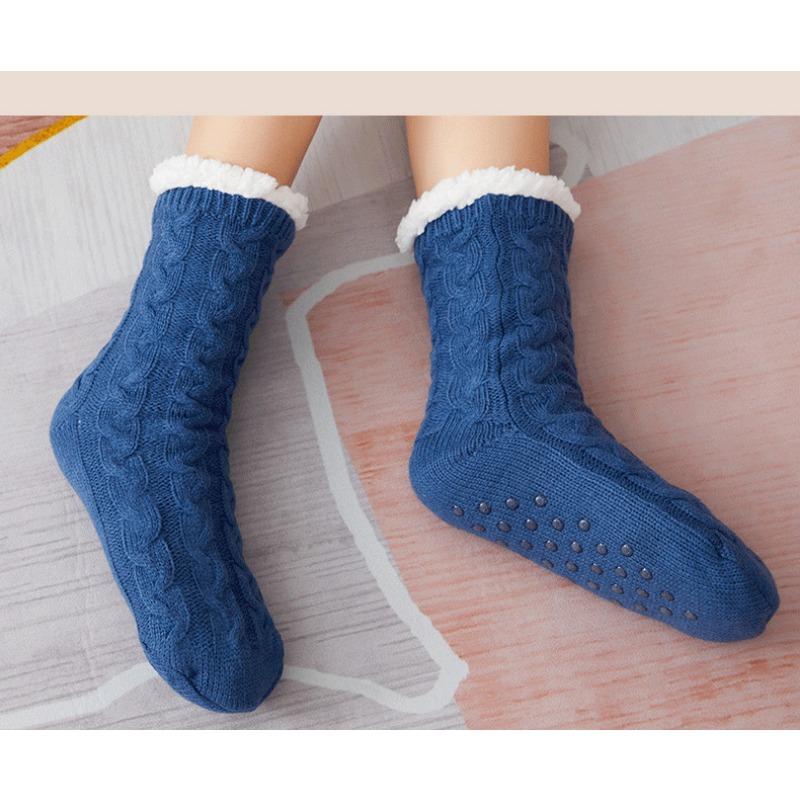 Floor Socks, Christmas Socks, Carpet Socks, Women's Autumn and Winter with Velvet Middle Tube