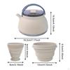 Camping Kettle Tea Coffee Pot Folded 1.5L Teapot Multipurpose Outdoor Travel Cook for