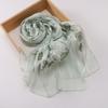 Elegant Glitter Chiffon Shawl Embroidery Crinkle Shawl Flowy Hijab Shawl  for Women