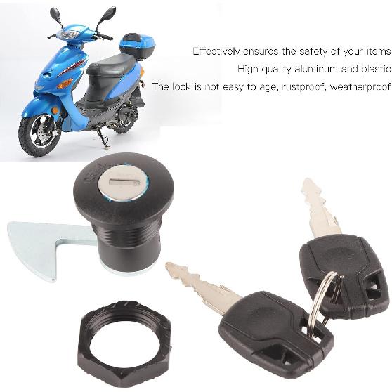

Trunk Lock, Universal Aluminum and Plastic, for Motorcycles Storage, Tail Lock with 2 Keys