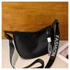 Spacious Nylon Canvas Bag Women Fall Winter New Trend Fashion Versatile Solid Color Crossbody Bag Crescent Moon Bag