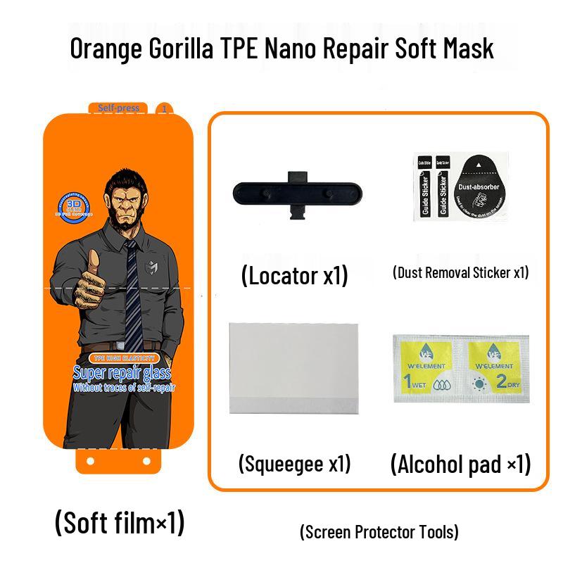 Huawei Mate70Pro Orange Gorilla Hydrogel Film - Curved HD Screen Protector for P70 Nova11