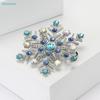 Sparkling Snowflake Brooch Pin - Crystal-Adorned Winter Theme Jewelry for Coat, Scarf & Dress Decoration