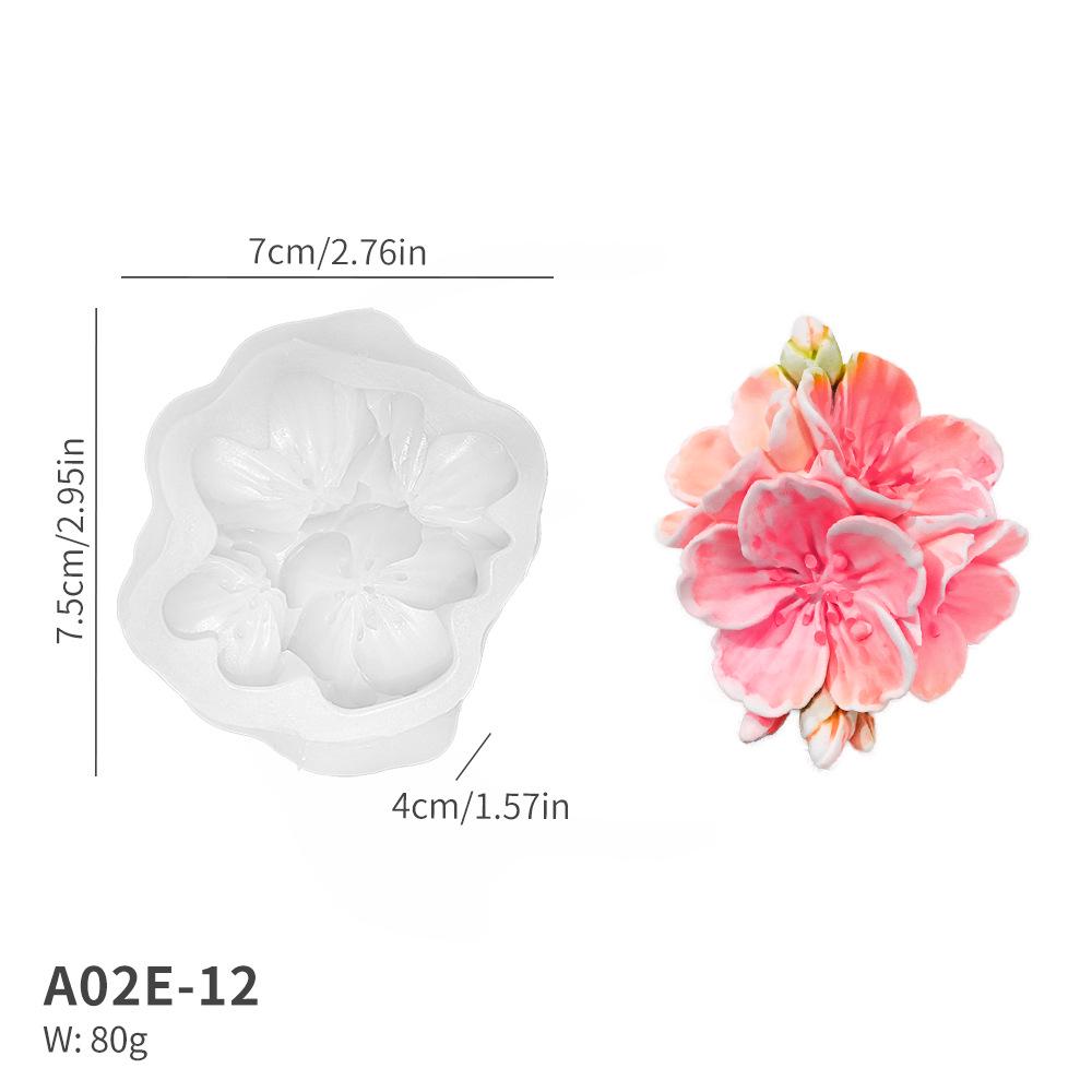 3D Floral Silicone Mold: 19 Flower Shapes for Fondant, Cake, and Candle DIY