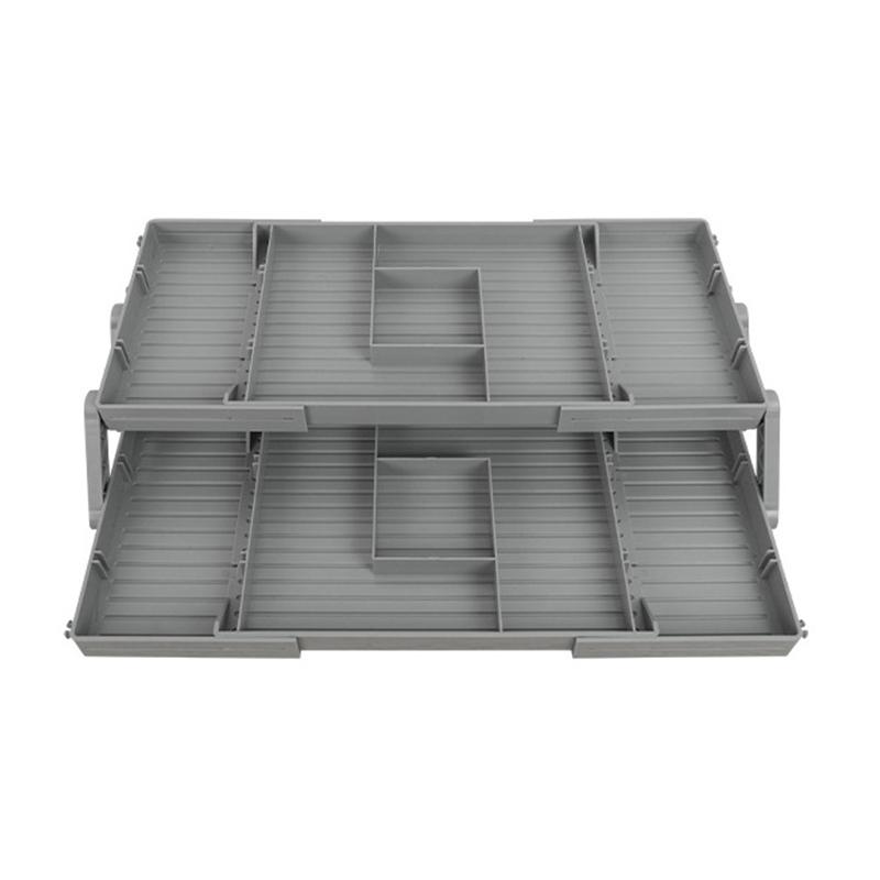 

2/3 складной ящик-органайзер многоуровневый лоток для хранения регулируемый разделитель универсальный органайзер для ювелирных изделий косметики ящик