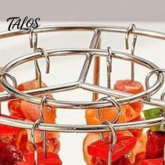 Air Fryer Cooking Gadgets Stainless Steel Skewer Rack, Vertical Kabob Frame Stand, Multi-Purpose Skewers Holder for Meat And Vegetables Tools