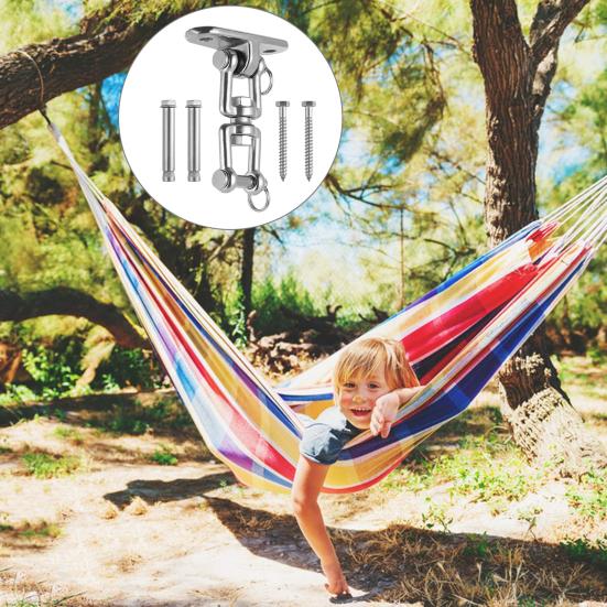 Ceiling Mount Swing Hanger with Screws Heavy Duty 360 Degrees Swivel Indoor Outdoor Porch Yoga Swing Hammock Hanging Chair Ceiling Hook