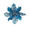15Cm Christmas Simulation Christmas Flower Gold Dust Flower Christmas Ornament Flower Head Double Layer Hollow Gold Dust Flower