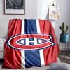 Canadiens Hockey Team Throws Blanket Flannel Blankets Plush for Couch Bed Gifts for Men Women Travel Picnic Blanket Christmas Fan Gifts