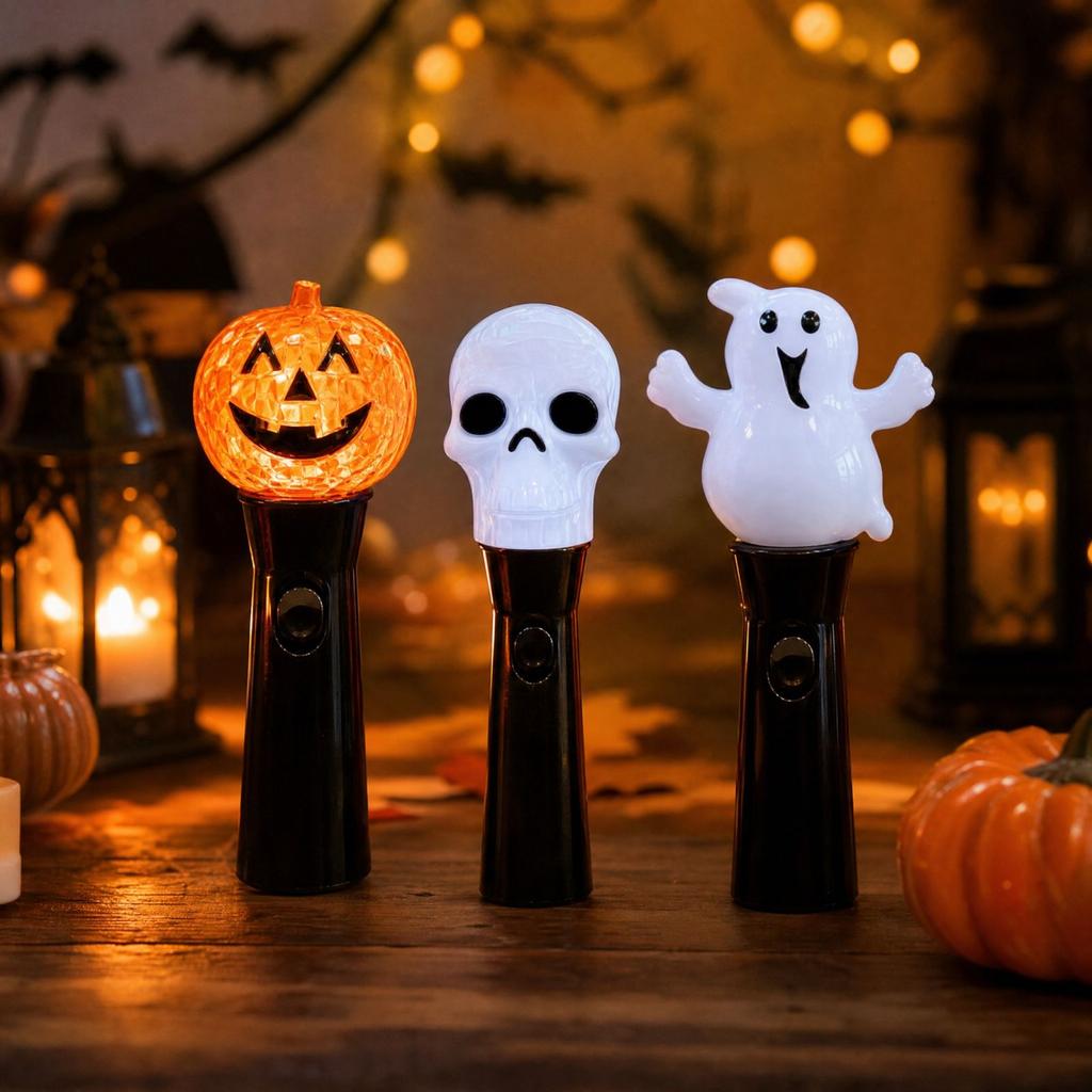 Halloween Sticks Pumpkin Skeleton Handheld Party Favors for or, Stage Props and Interactive Play