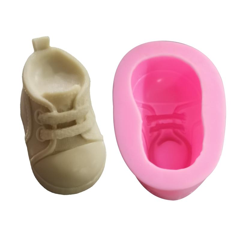 Fondant Moulds Cake Gadget Baby Shoe Shape Silicones Cake Molds Fondant Chocolate 3D Mould Cake Decorating for Baking