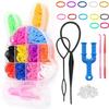 1 Set Colorful Small Disposable Hair Bands Scrunchie Girls Elastic Rubber Band DIY Bracelet Toy Hair Accessories With Box