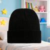 Unisex Thickened Knitted Wool Hat - Warm Solid Color for Autumn & Winter Outdoor Fashion