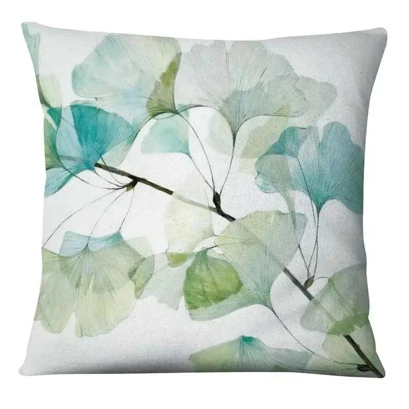 Home Decor Deer & Ginkgo Leaf Pattern Cushion Covers Pattern Cushion Cover Suitable For Sofa Bedroom Car Pillow Cover