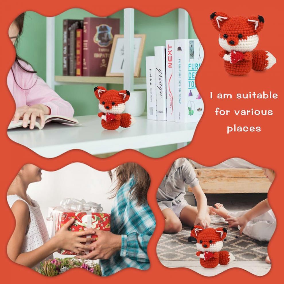 Knitting Kits Beginner Crochet Kits Compatible with Adults Kids Crochet Kits Compatible with Beginners, Crochet Animal Kits to Make Cute Ani