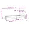 Vidaxl Extendable Bed, White, 2X(90X190) Cm, Light Pine Wood