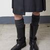 kuho plus Ribbed Knee Socks Ash (KE58KTM014)