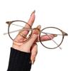 New ultra-light flat glasses female plain artifact round frame square round face small eye frame can be matched with degree
