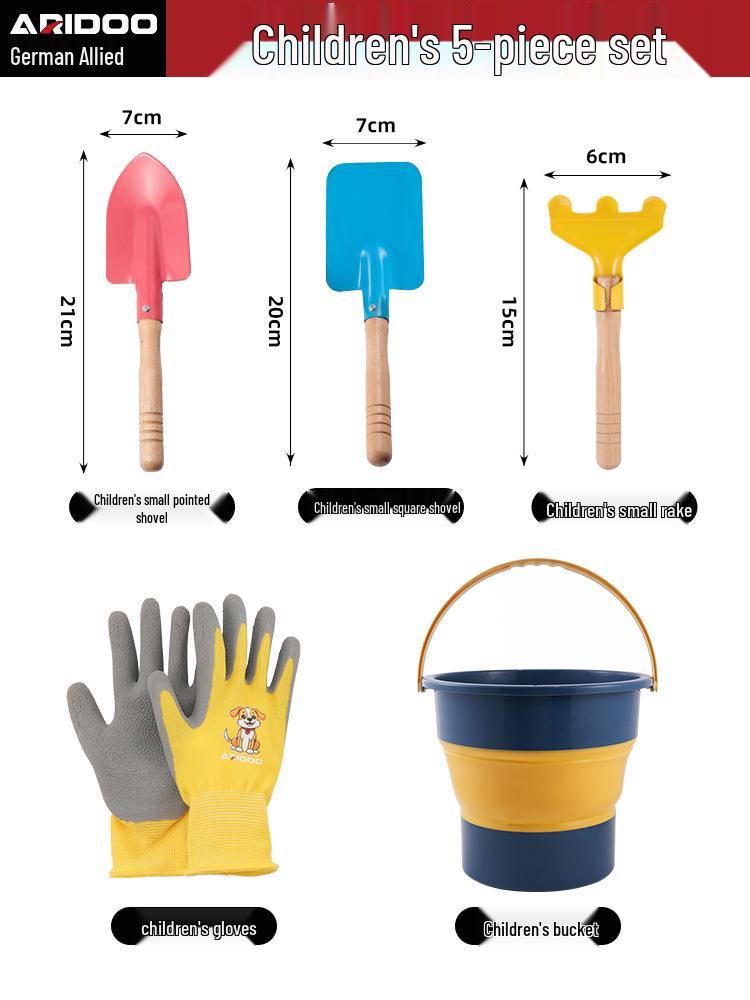 Tide-Chasing Tool Kit: Children's and Adults' Seaside Sand and Clam Digging Set with Shovel and Clips