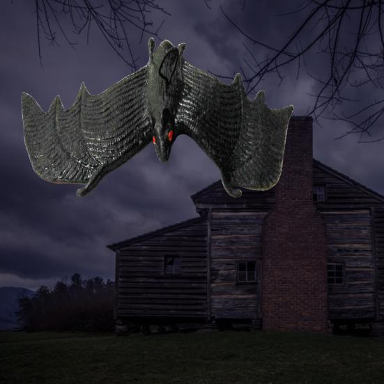 Simulation Animal Toy Eco-friendly Realistic Looking TPR Rubber Hanging Simulation Bats Trick Toy for Home