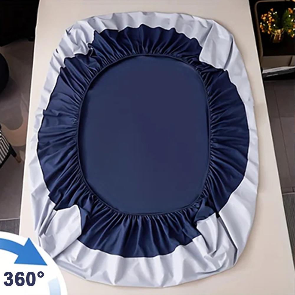 2025Deep Pocket Waterproof Bed Sheet1Solid Color Non-Slip Mattress Protector Soft Bedding Comfortable Polyester Fabric Waterproof Liner