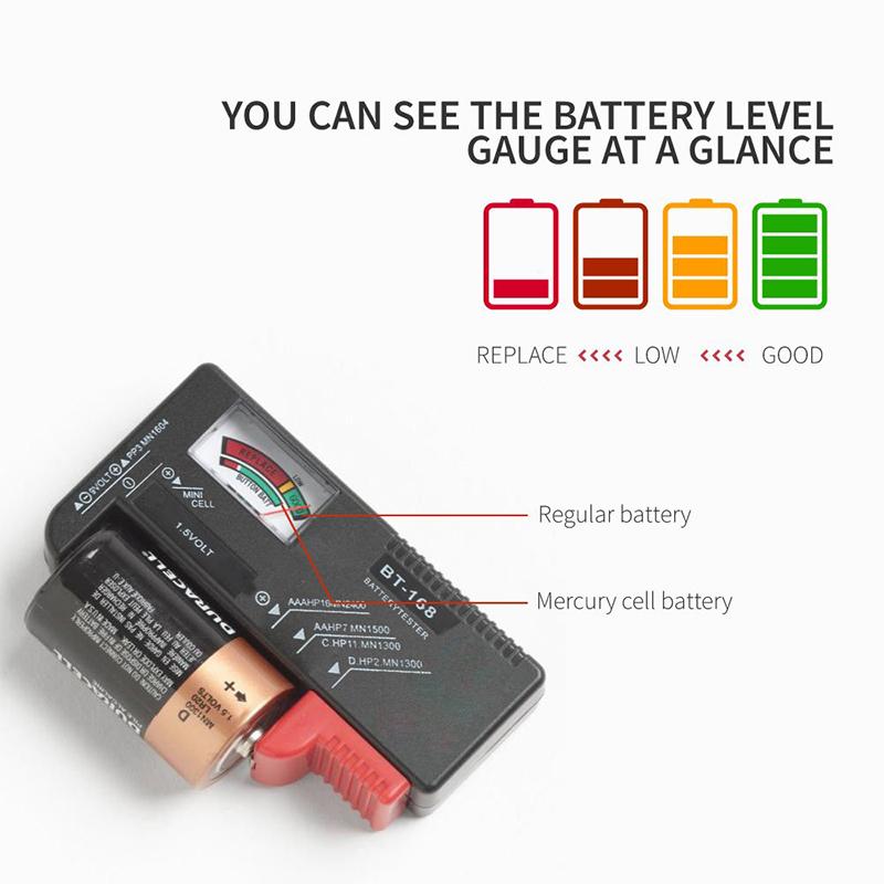 Universal AA AAA C D 9V 1.5V Button Cell Battery Volt Tester Checker Indicator K Universal AA AAA C D 9V 1.5V Button Cell Battery Volt Tester Checker Indicator K