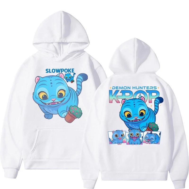 2025  Anime KPop Demon Hunter Derpy Tiger Kawaii Hoodie Fall/Winter Men's and Women's Fashion Aesthetics Cotton Casual Hoodie