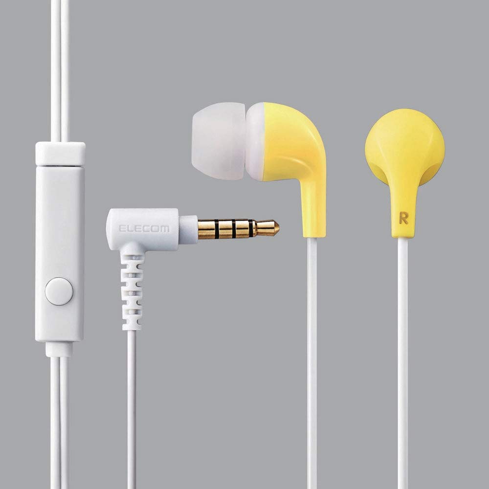 

ELECOM EHP-CN300MYL Stereo Headphones (with Microphone) In-Ear CN300 Yellow
