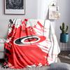 Carolina Hockey Logo Throws Blanket Flannel Blankets Plush for Couch Bed Gifts for Men Women Travel picnic blanket Christmas fan gifts