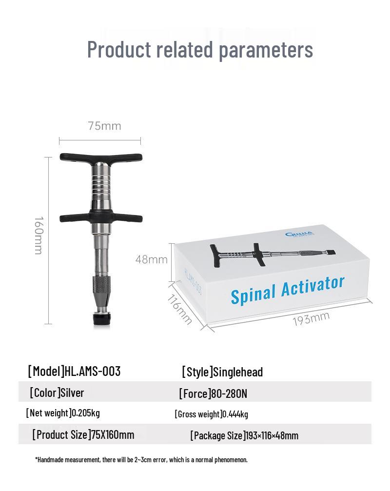 CTLNHA American-style Chiropractic Gun: Manual Spinal Activator & Cervical Spine Massager