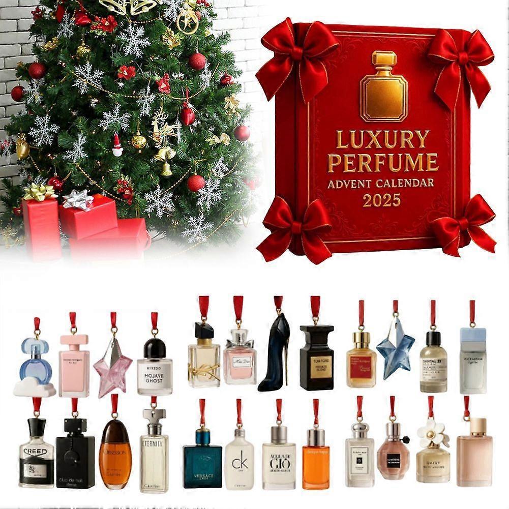 Luxusparfüm Acryl Deko Feiertag Blind Box Kalender - 24-Tage Countdown Geschenk Blind Box, Geeignet für Männer und Frauen