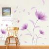 Neue Romantische Lila Blumen Wand Aufkleber Liebe Wohnzimmer Schlafzimmer für Home Decor Kunst Aufkleber Hintergrund Aufkleber Tapete Dekoration