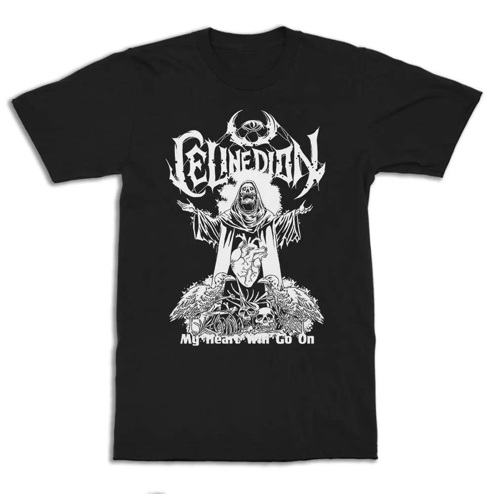 

Селин Дион Мое Сердце Будет Биться Дальше Футболка в Стиле Death Metal Графическая Футболка с Коротким Рукавом Всесезонная Мужская Футболка Черная Хлопковая Футболка M